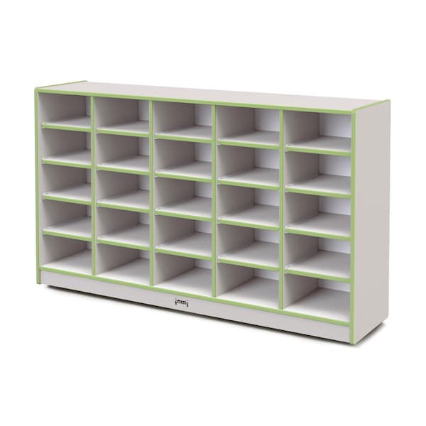 Jonti-Craft Rainbow Accents 25 Tub Mobile Storage, without Tubs, Key Lime Green - 4025JCWW130