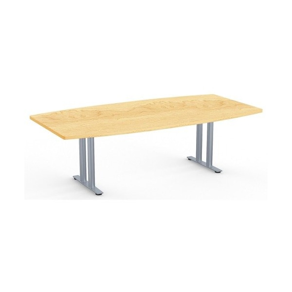 Special-T Conference Table, BoatShaped, T-Base, 96inx48in, BN - SCTSIENTL4896KM