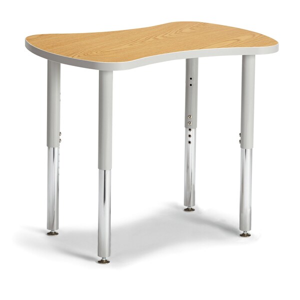 Jonti-Craft Berries Collaborative Bowtie Table, 24 in. x 35 in., Oak/Gray - 6310JCS211