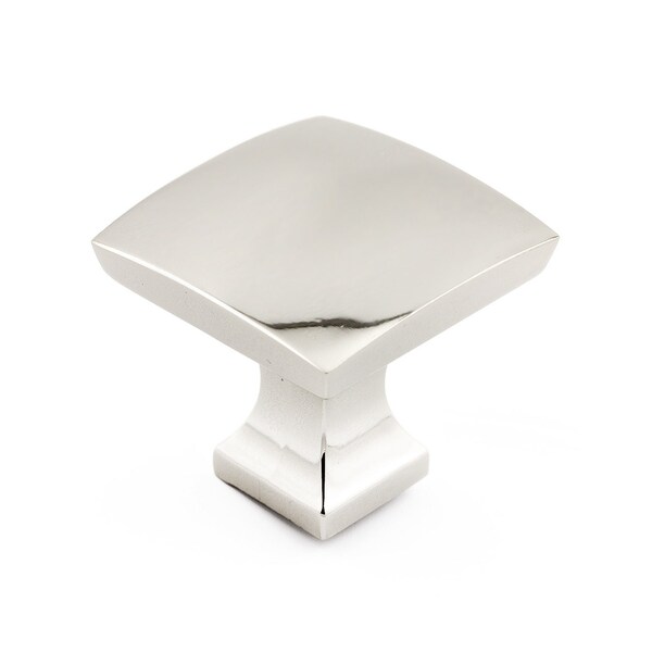 Richelieu 1 5/16 in. X 1 5/16 in. (33 mm x 33 mm) Polished Nickel Transitional Metal Cabinet Knob - BP76533180