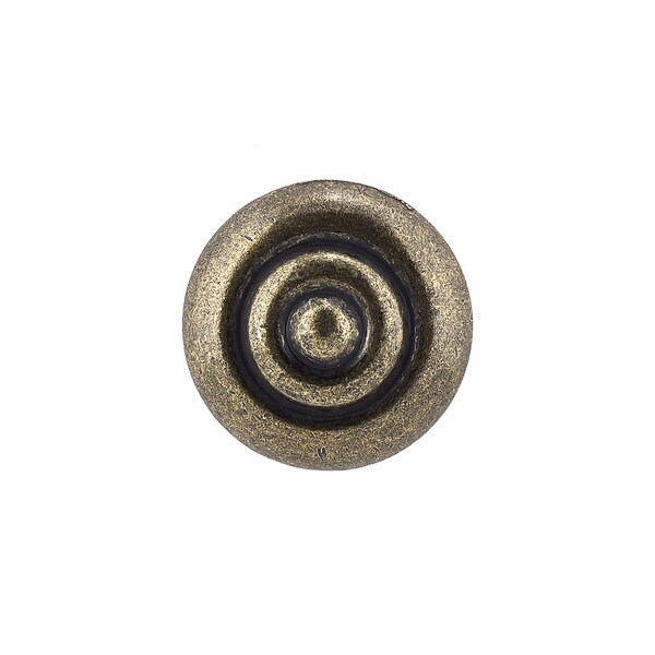 Richelieu 1 1/4 in (32 mm) Burnished Brass Traditional Metal Cabinet Knob - BP2391132BB