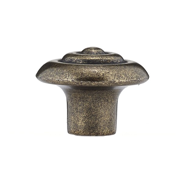 Richelieu 1 1/4 in (32 mm) Burnished Brass Traditional Metal Cabinet Knob - BP2391132BB