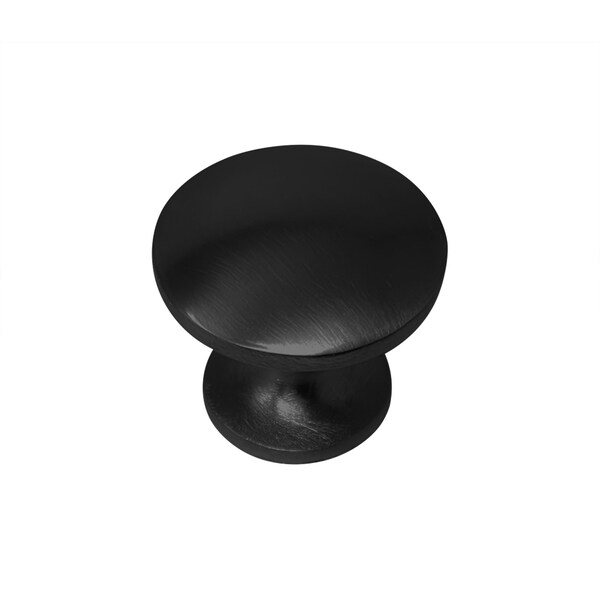 Laurey 1in Mushroom Knob - Wellington - Matte Black - 12320