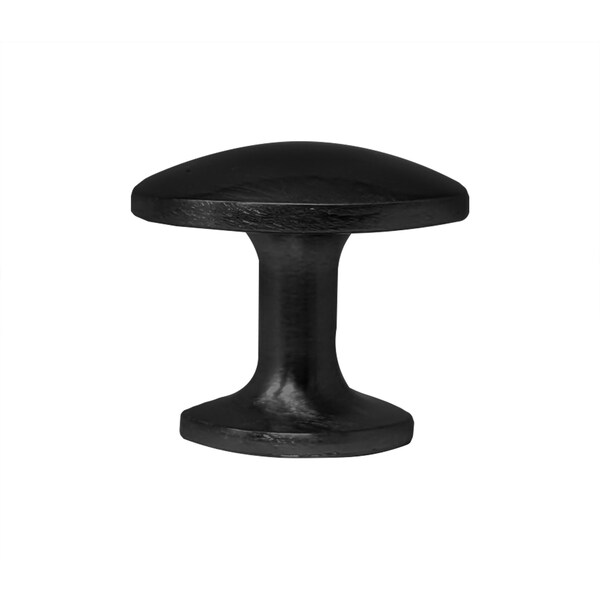 Laurey 1in Mushroom Knob - Wellington - Matte Black - 12320