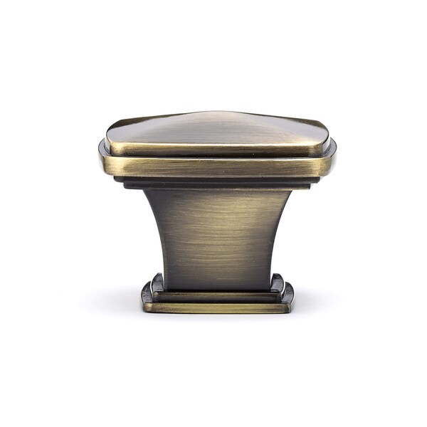 Richelieu Charlemagne Collection 1 11/16 in (43 mm) x 1 11/16 in (43 mm) Antique English Transitional Cabinet Knob - BP81045AE