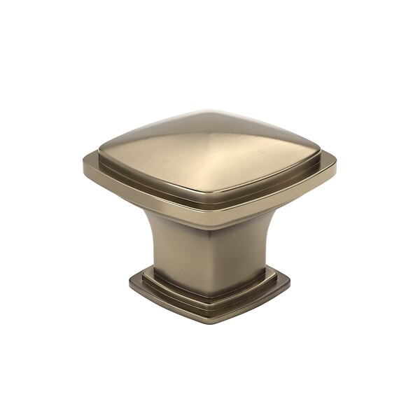 Richelieu Charlemagne Collection 1 11/16 in (43 mm) x 1 11/16 in (43 mm) Antique English Transitional Cabinet Knob - BP81045AE
