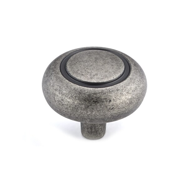 Richelieu 1 1/4 in (32 mm) Pewter Traditional Metal Cabinet Knob - BP209142