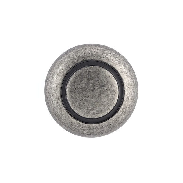 Richelieu 1 1/4 in (32 mm) Pewter Traditional Metal Cabinet Knob - BP209142