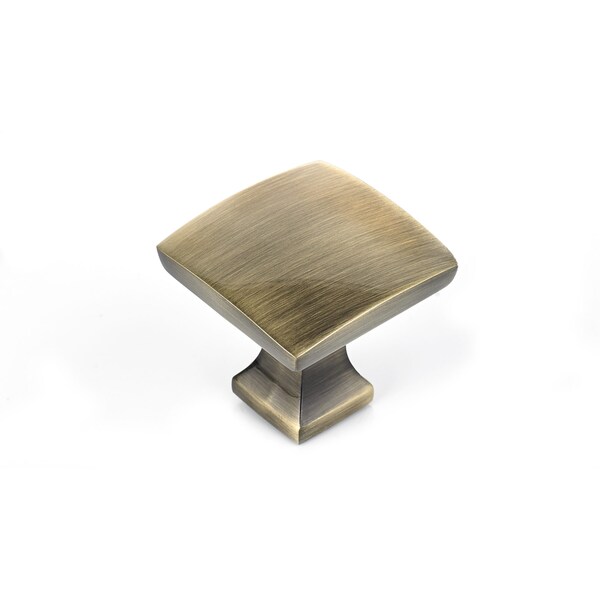 Richelieu 1 5/16 in. X 1 5/16 in. (33 mm x 33 mm) Antique English Transitional Metal Cabinet Knob - BP76533AE
