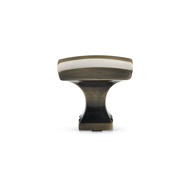 Richelieu 1 5/16 in. X 1 5/16 in. (33 mm x 33 mm) Antique English Transitional Metal Cabinet Knob - BP76533AE