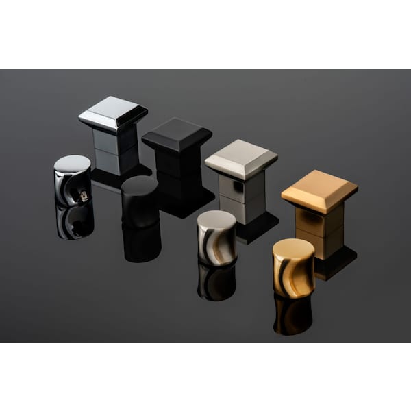 Richelieu 1 3/16 in (30 mm) x 7/8 in (22 mm) Aurum Brushed Gold Contemporary Cabinet Knob - BP8287130158