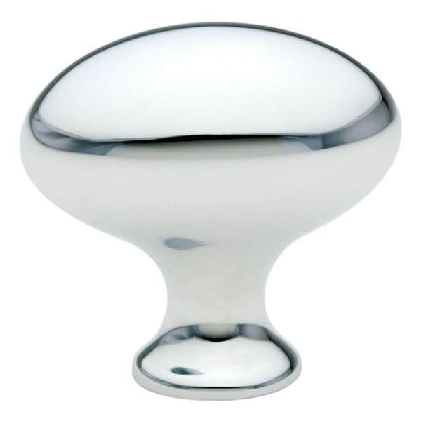 Patioplus Egg 1.25 in. Cabinet Knob, Bright Chrome - PA1634166