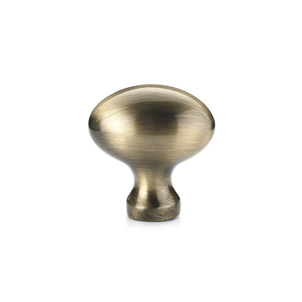Richelieu 1 9/16 in. X 7/8 in. (40 mm x 22 mm) Antique English Traditional Metal Cabinet Knob - BP444340AE