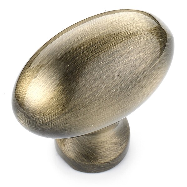 Richelieu 1 9/16 in. X 7/8 in. (40 mm x 22 mm) Antique English Traditional Metal Cabinet Knob - BP444340AE