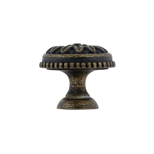 Richelieu 1 3/16 in (30 mm) Antique English Traditional Brass Cabinet Knob - BP04330AE