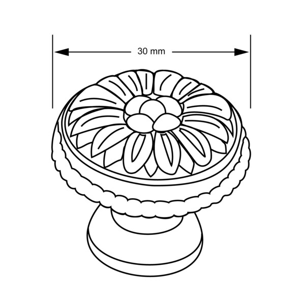 Richelieu 1 3/16 in (30 mm) Antique English Traditional Brass Cabinet Knob - BP04330AE