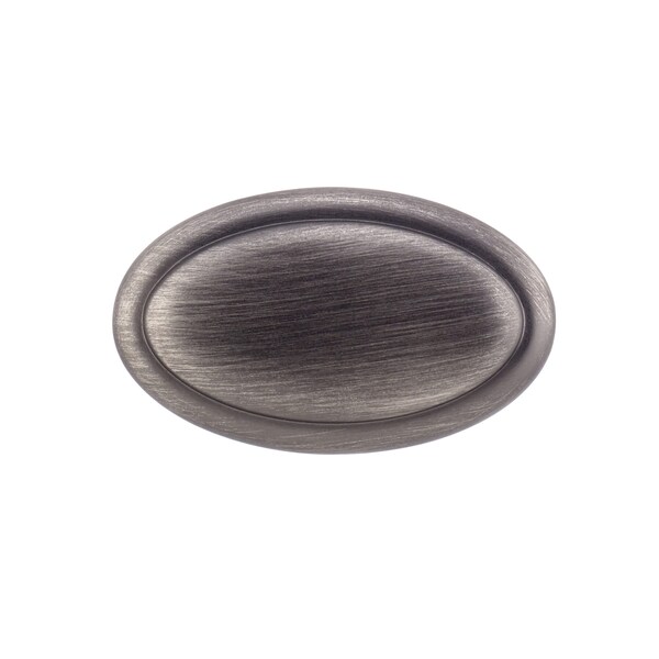 Richelieu 1 9/16 in. X 15/16 in. (40 mm x 24 mm) Antique Nickel Traditional Metal Cabinet Knob - BP79040143