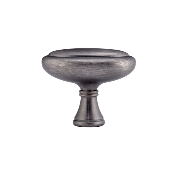 Richelieu 1 9/16 in. X 15/16 in. (40 mm x 24 mm) Antique Nickel Traditional Metal Cabinet Knob - BP79040143