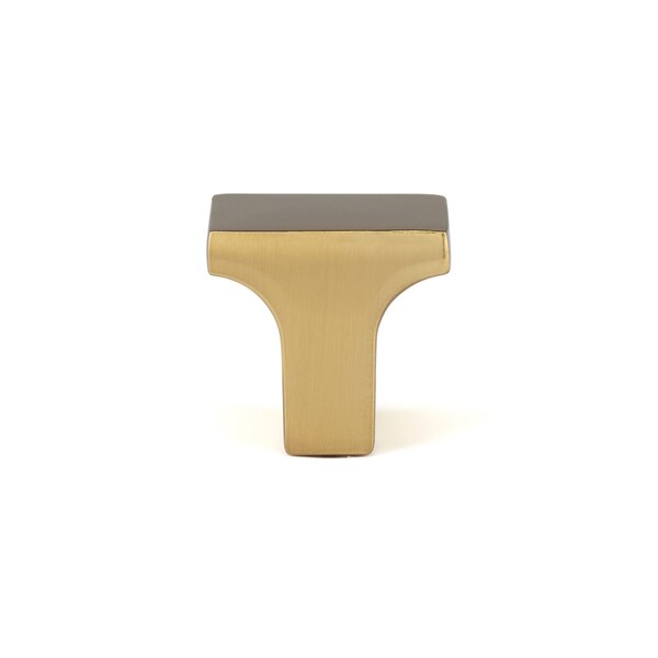Richelieu 1-inch (25 mm) x 1-inch (25 mm) Aurum Brushed Gold Contemporary Cabinet Knob - BP312525158