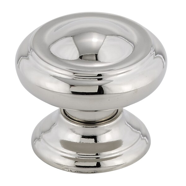 Richelieu 1 3/16 in (30 mm) Polished Nickel Traditional Metal Cabinet Knob - BP8632180