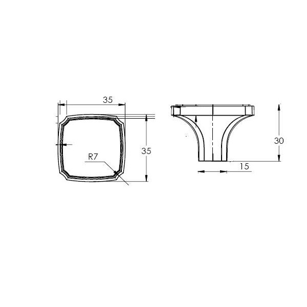 Richelieu 1 3/8 in. X 1 3/8 in. (35 mm x 35 mm) Antique Nickel Transitional Metal Cabinet Knob - BP77035143
