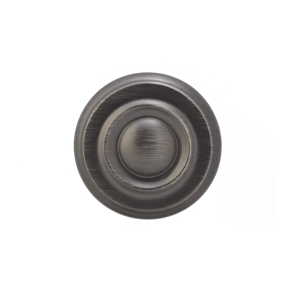 Richelieu 1 1/4 in (32 mm) Antique Nickel Traditional Metal Cabinet Knob - BP74032143