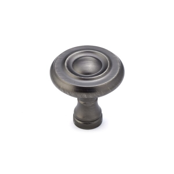 Richelieu 1 1/4 in (32 mm) Antique Nickel Traditional Metal Cabinet Knob - BP74032143