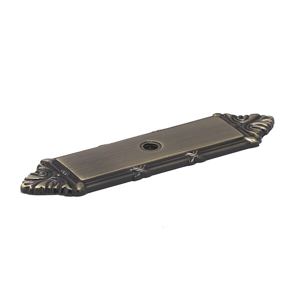 Richelieu 4 3/16 in (106 mm) x 1 3/32 in (27.5 mm) Antique English Traditional Backplate for Knob - BP82908AE