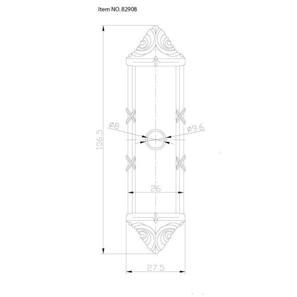 Richelieu 4 3/16 in (106 mm) x 1 3/32 in (27.5 mm) Antique English Traditional Backplate for Knob - BP82908AE