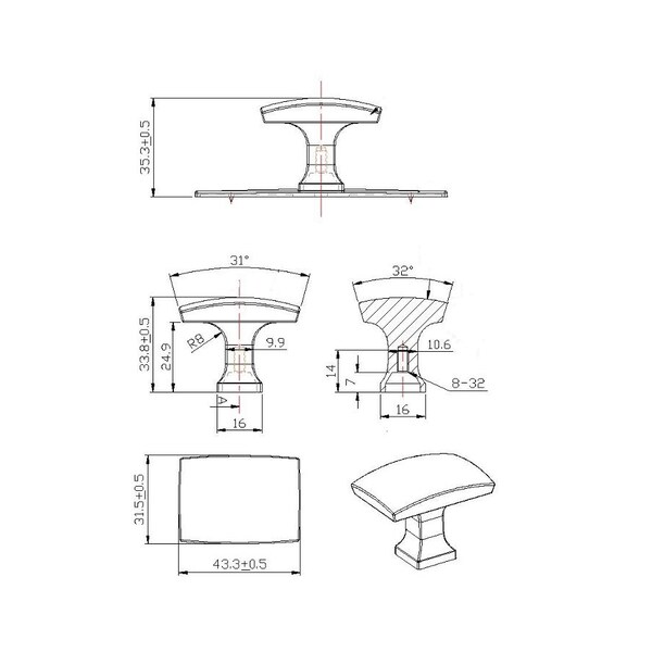 Richelieu 3 17/32 in (90 mm) x 1 7/32 in (31 mm) Brushed Nickel Contemporary Cabinet Knob Backplate Abbeydale - BP224543195