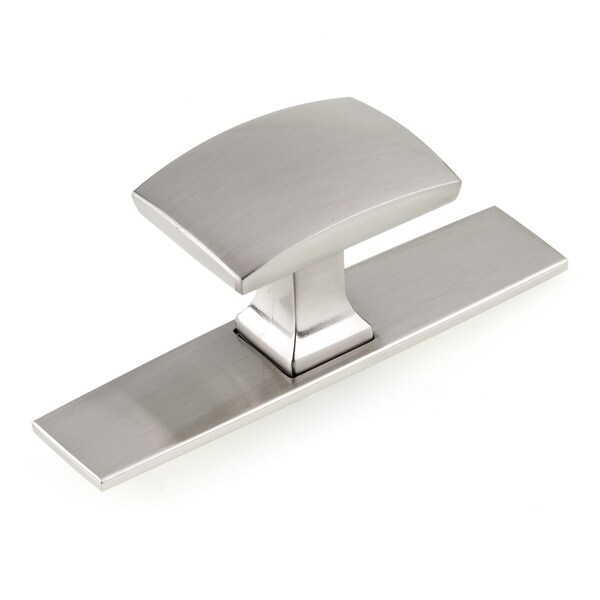 Richelieu 3 17/32 in (90 mm) x 1 7/32 in (31 mm) Brushed Nickel Contemporary Cabinet Knob Backplate Abbeydale - BP224543195