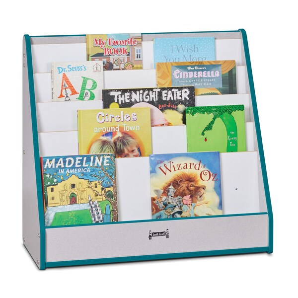 Jonti-Craft Rainbow Accents Flushback Pick-a-Book Stand, Teal - 3514JCWW005