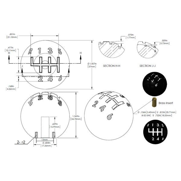 Richelieu 1 15/32 in (37 mm) Black Eclectic Cabinet Knob - BP36673790