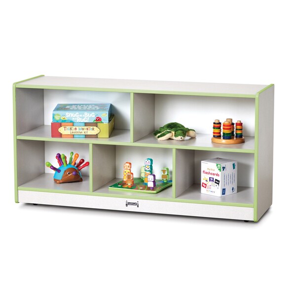Jonti-Craft Rainbow Accents Toddler Single Mobile Storage Unit, Key Lime Green - 0324JCWW130