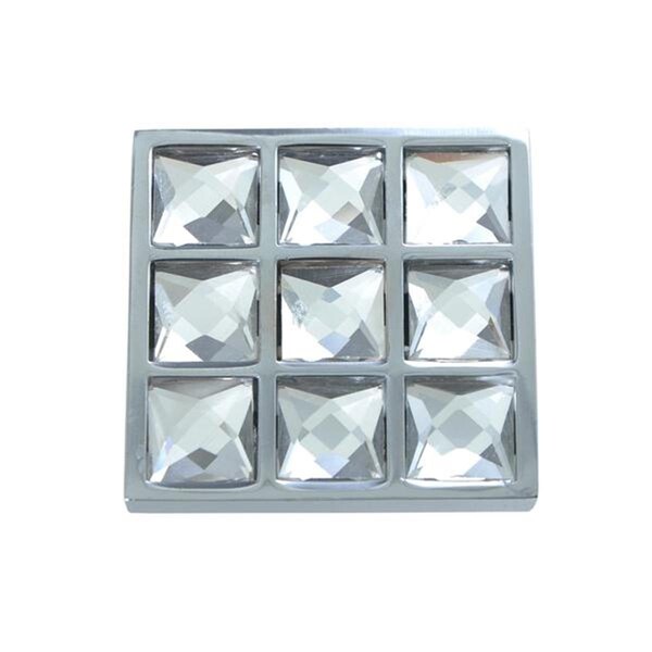 Camp Usa Gleam Grid 1.5 in. Polished Chrome Cabinet Knob - CA607612