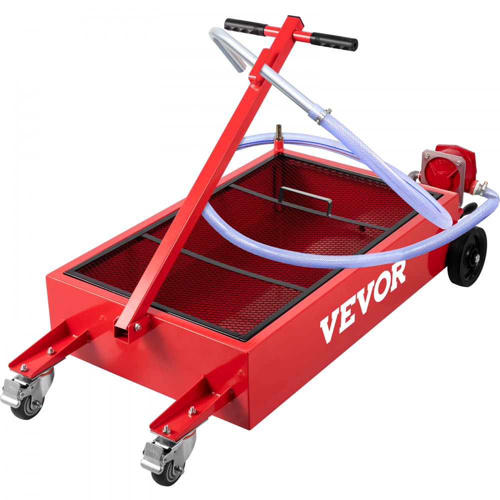 VEVOR Oil Drain Pan 20 Gallon Oil Drain Tank, 76L Low Profile Oil Drain Pan, Large Capacity Oil Change Pan, Foldable Hand, with Pump, Hose, Swivel Casters Wheels for Car, SUV, Trucks Oil Draining - QCPYP20JLSYSYLBYCV0