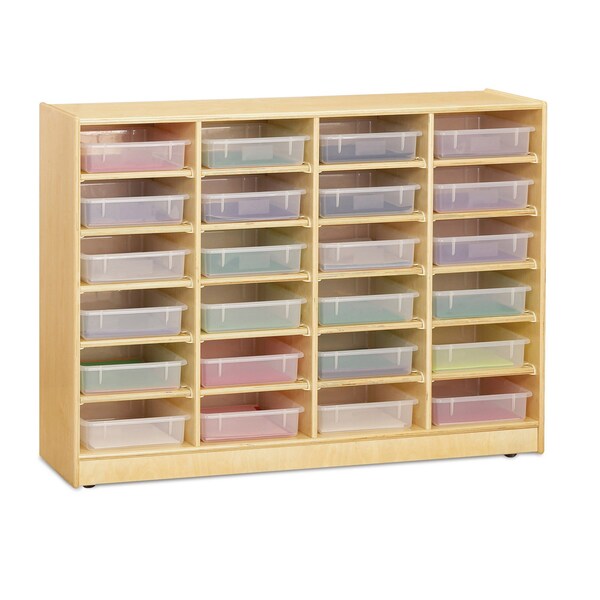 Jonti-Craft 24 Paper-Tray Mobile Storage, with Clear Paper-Trays - 06250JC