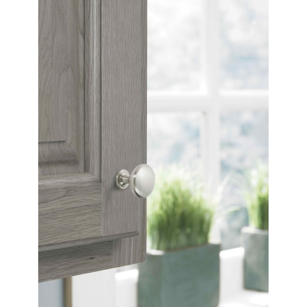 Amerock Edona 1-1/4 in 32 mm Diameter Satin Nickel Cabinet Knob, 10PK - 10BX53005G10