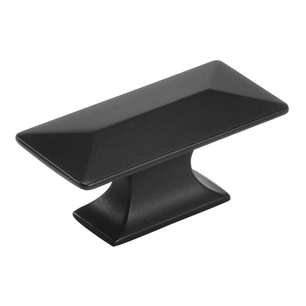 Hickory Hardware Bungalow Collection Knob 2-5/16 Inch x 1-1/16 Inch Matte Black Finish - P2152-MB