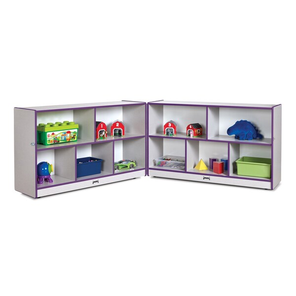 Jonti-Craft Rainbow Accents Low Mobile Fold-n-Lock, Purple - 0292JCWW004