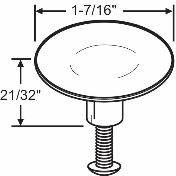 Zoro Select Cabinet Knob, Round Shape, Zinc, Hardware: Included - 8-300SNK
