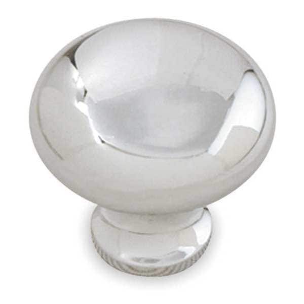 Zoro Select Cabinet Knob, Brass, Polished Chrome, Proj. 1", PK.5 - 1XNR7