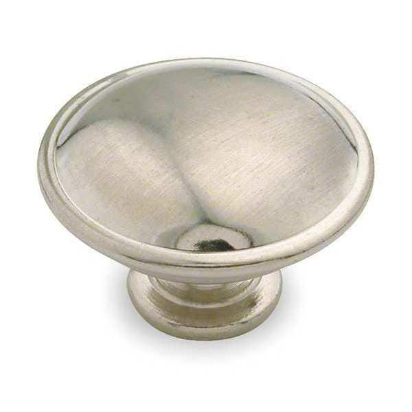 Zoro Select Cabinet Knob, Zinc, Satin Nickel, Proj. 7/8", PK.5 - 1XNR4