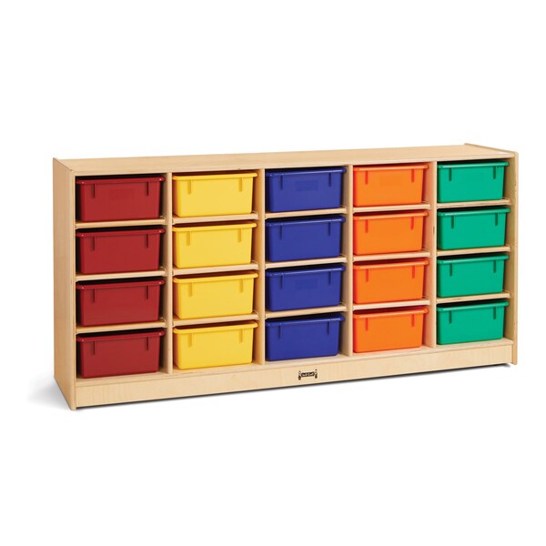 Jonti-Craft 20 Tub Mobile Storage, with Colored Tubs - 4021JC