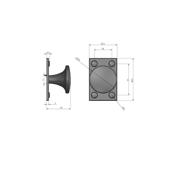 Richelieu 1 1/2 in (38 mm) Durham Bronze Traditional Cabinet Knob - 658338147