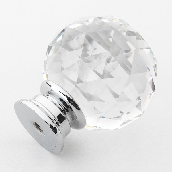 Gliderite Hardware 1-5/8 in. Crystal Cabinet Knob -, 10PK - 9003-CR-40-10