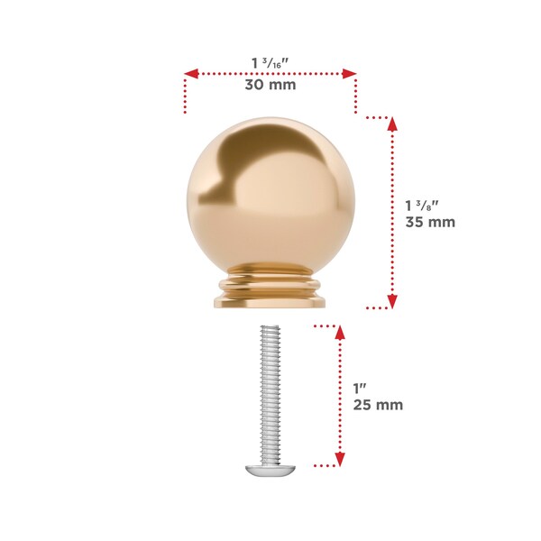 Richelieu Firenze Collection 1 3/16-inch (30 mm) Champagne Bronze Traditional Round Closet Door Knob - BP878930CHBRZ