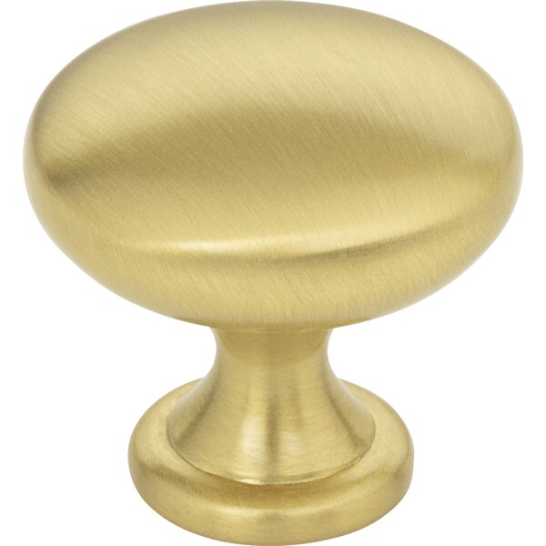 Elements By Hardware Resources 1-3/16" Diameter Brushed Gold Madison Cabinet Mushroom Knob - 3910-BG