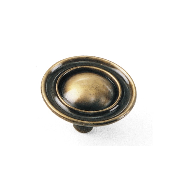 Laurey 1 1/2" Classic Traditions Ambassador Knob, Antique Brass - 75905