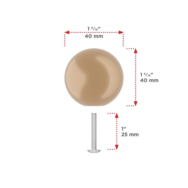 Richelieu Firenze Collection 1 9/16-inch (40 mm) Champagne Bronze Traditional Round Closet Door Knob - BP878940CHBRZ